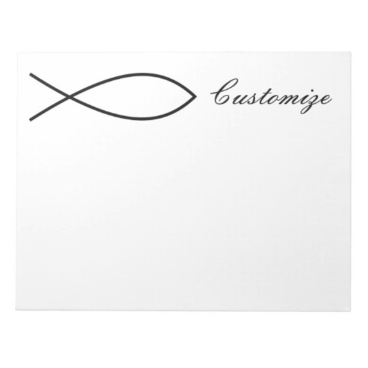 Bloc-note Symbole de poisson chrétien Ichthys Thunder_Cove (Devant)