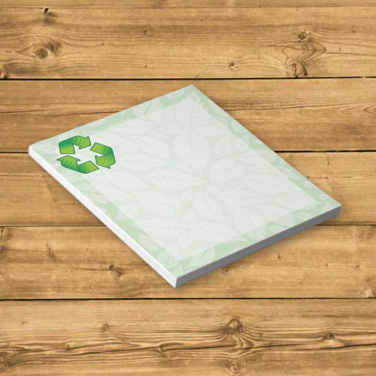 Bloc-note Symbole de recyclage