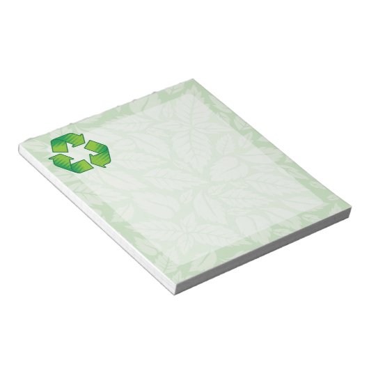 Bloc-note Symbole de recyclage (Incliné)