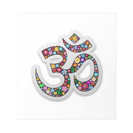 Bloc-note Symbole de yoga Om Ohm Aum Namaste (Devant)