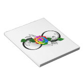 Bloc-note Symbole d'infini avec Rose arc-en-ciel (Incliné)