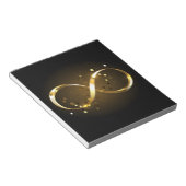 Bloc-note Symbole d'infini doré (Incliné)