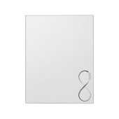 Bloc-note Symbole du coeur infini (Tourné)
