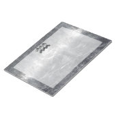 Bloc-note Symbole du Verseau en Acier Argenté en Grunge (Incliné)