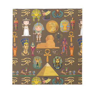 Bloc-note Symbole égyptien ancien Hiéroglyphique - Motif