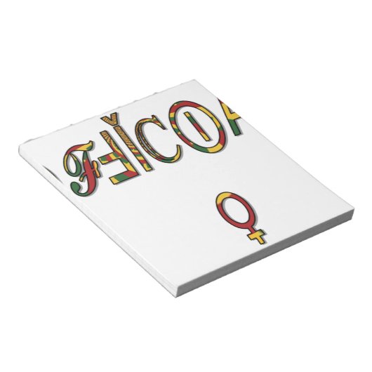 Bloc-note Symbole féminin inversé "OFFICIAL" Imprimer (Incliné)