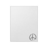 Bloc-note Symbole gris de paix (Tourné)
