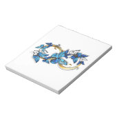 Bloc-note Symbole infini de papillons Morpho bleus (Tourné)