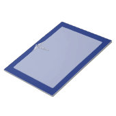 Bloc-note Symbole Médicale Chrome Argent sur bleu marine (Incliné)