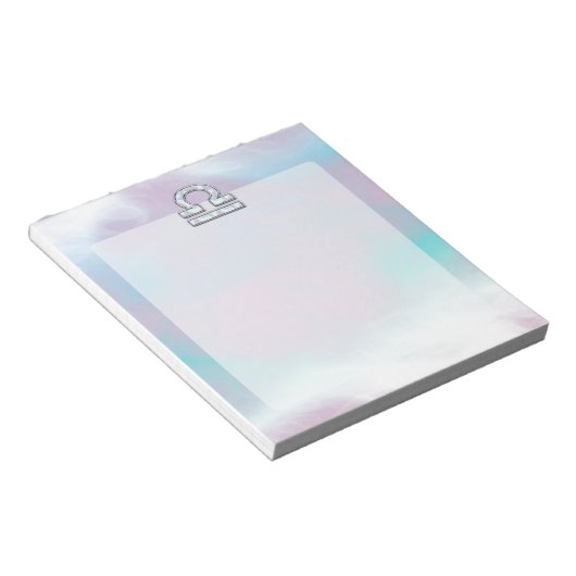 Bloc-note Symbole moderne Libra Zodiac Mère de style Pearl (Incliné)