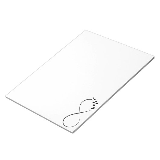 Bloc-note Symbole papillon infini (Incliné)