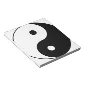 Bloc-note Symbole philosophique motivationnel Yin et Yang (Incliné)