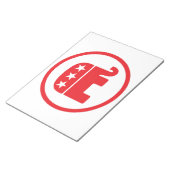 Bloc-note Symbole politique du parti républicain (éléphant) (Incliné)