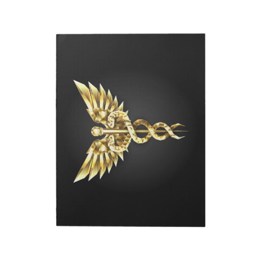 Bloc-note Symbole Polygonal Or Caduceus (Tourné)