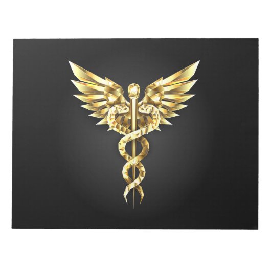 Bloc-note Symbole Polygonal Or Caduceus (Devant)