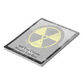 Bloc-note Symbole radioactif Grunge (Tourné)