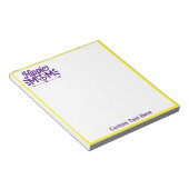 Bloc-note SYMBOLE RÉtro Hippie Maman violet jaune de paix 60 (Incliné)