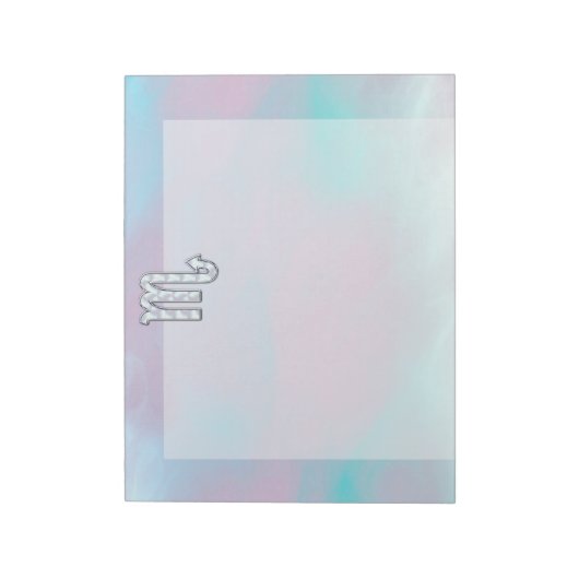 Bloc-note Symbole Scorpio Zodiac en style perle (Tourné)
