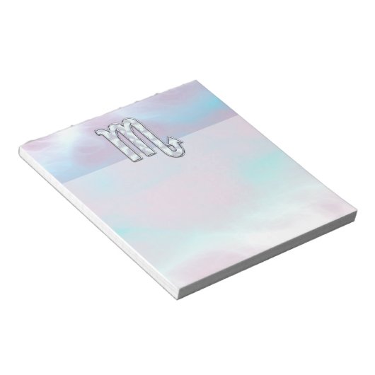 Bloc-note Symbole Scorpio Zodiac en style perle (Incliné)