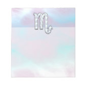 Bloc-note Symbole Scorpio Zodiac en style perle (Devant)