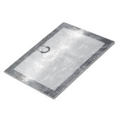 Bloc-note Symbole Taurus Zodiac Grunge Style Argent Distress (Incliné)