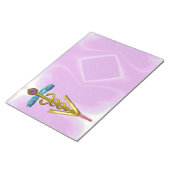 Bloc-note SYMBOLE VÉTÉRINAIRE D'OR CADUCE, Lilac rose (Incliné)