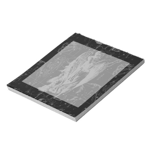 Bloc-note Symbole Virgo Constellation Hevelius Décor noir (Tourné)