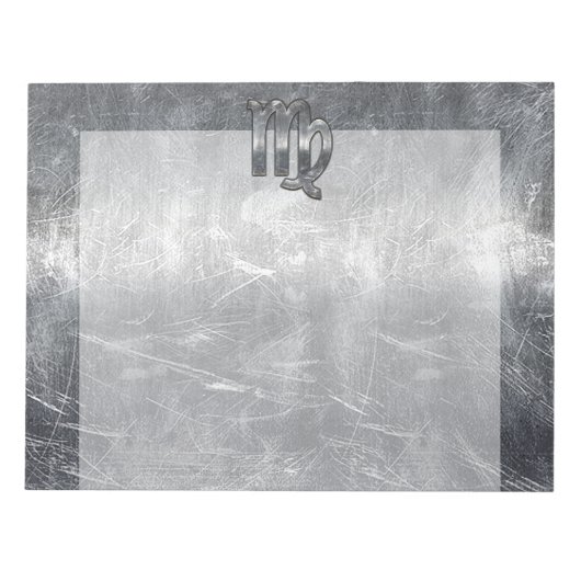 Bloc-note Symbole Virgo Zodiac Grunge Style Distressed (Devant)