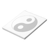 Bloc-note Symbole Yin et Yang noir et blanc opaque (Tourné)