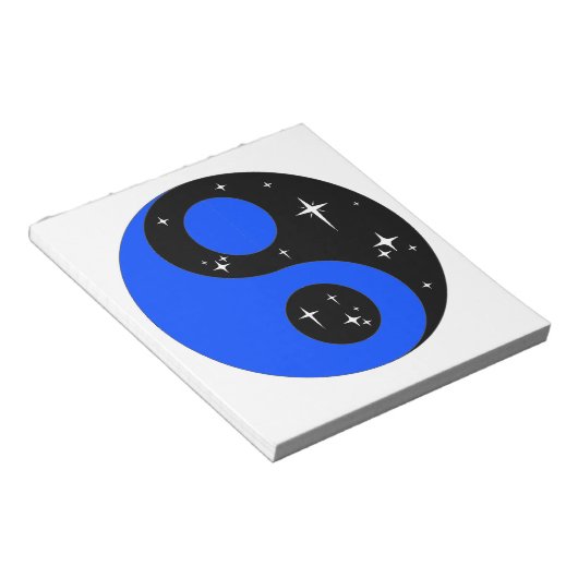 Bloc-note " Symbole Ying Yang Starry " (Incliné)