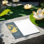 Bloc-note Symbole YOGA bleu & or ZEN brosse