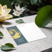 Bloc-note Symbole YOGA bleu & or ZEN brosse