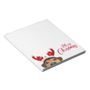 Bloc-note Sympa Christmas Chien Reindeer Antler Headband
