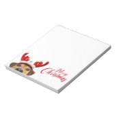 Bloc-note Sympa Christmas Chien Reindeer Antler Headband (Tourné)