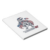 Bloc-note T-Rex patriotique Amerisaurus Rex Design de T-shir (Incliné)