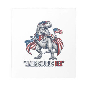 Bloc-note T-Rex patriotique Amerisaurus Rex Design de T-shir