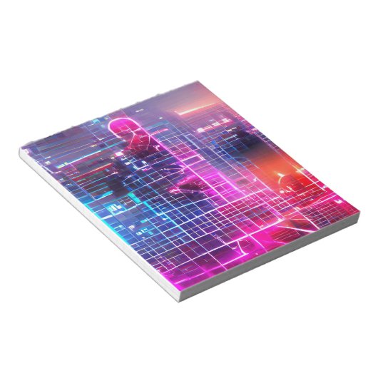 Bloc-note T-shirt art néon Abstrait (Incliné)