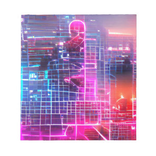 Bloc-note T-shirt art néon Abstrait