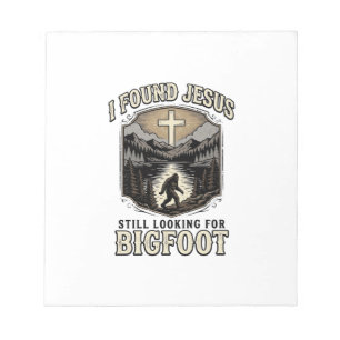 Bloc-note T-shirt chrétien vintage drôle Jésus Bigfoot