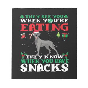 Bloc-note T-shirt classique de fun Noël Great Dane