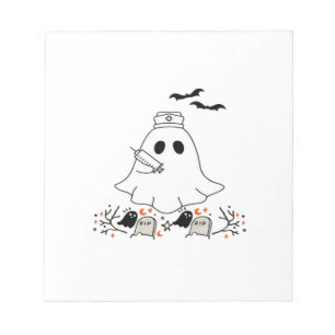 Bloc-note T-Shirt Classique Design Halloween Mignon Fantôme