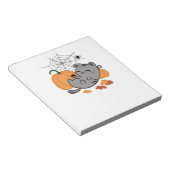 Bloc-note T-shirt classique Halloween Kitty et araignées (Incliné)