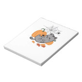 Bloc-note T-shirt classique Halloween Kitty et araignées (Tourné)