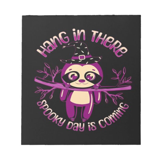 Bloc-note T-shirt classique Halloween Sloth (ver.1) (Devant)