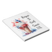 Bloc-note T-shirt crème glacée Patriotique 4 juillet (Incliné)