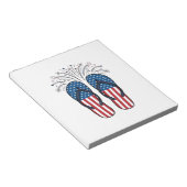 Bloc-note T-shirt de conception de l'été de feux d'artifice  (Incliné)