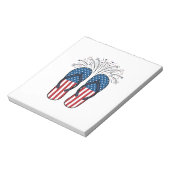 Bloc-note T-shirt de conception de l'été de feux d'artifice  (Tourné)