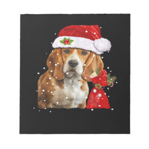 Bloc-note T Shirt de Noël de chien Beagle Chien de Noël Esse