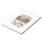 Bloc-note T-shirt drôle de professeur de fantôme d'Halloween (Tourné)