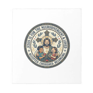 Bloc-note T-Shirt Encouragement Neurodivergent Jésus Inspira